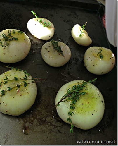 roasted cipollini onions and thyme